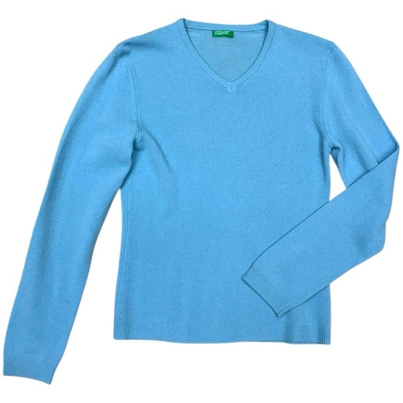 United Colors of Benetton Light Blue Sweater, Small Fit - Picture 1 of 8